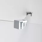 Stuxi Verona 70x70 cm szögletes csuklóajtós zuhanykabin, 6 mm vízlepergető üveggel, króm elemekkel