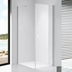   Stuxi Bari 70x80 aszimmetrikus nyílóajtós zuhanykabin 6 mm vízlepergető biztonsági üveggel, króm