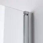 Stuxi Bari 70x80 aszimmetrikus nyílóajtós zuhanykabin 6 mm vízlepergető biztonsági üveggel, króm