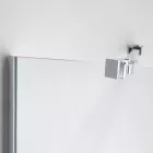 Stuxi Bari 70x80 aszimmetrikus nyílóajtós zuhanykabin 6 mm vízlepergető biztonsági üveggel, króm