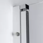 Stuxi Bari 70x80 aszimmetrikus nyílóajtós zuhanykabin 6 mm vízlepergető biztonsági üveggel, króm