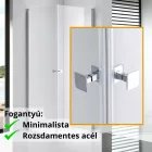 Stuxi Bari Duo 70x70 cm szögletes nyílóajtós zuhanykabin, 6 mm vízlepergető üveggel, króm elemekkel