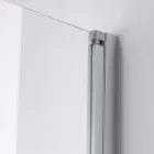 Stuxi Bari Duo 70x80 aszimmetrikus 2 nyíló ajtós zuhanykabin 6 mm vízlepergető biztonsági üveggel, króm