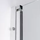 Stuxi Bari Duo 70x80 aszimmetrikus 2 nyíló ajtós zuhanykabin 6 mm vízlepergető biztonsági üveggel, króm