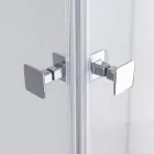 Stuxi Bari Duo 70x80 aszimmetrikus 2 nyíló ajtós zuhanykabin 6 mm vízlepergető biztonsági üveggel, króm