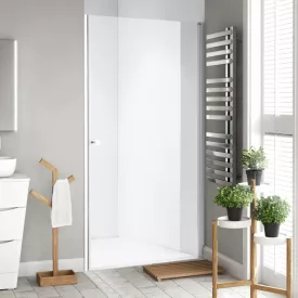   Stuxi Bari 70/80/90/100 cm széles egyszárnyú nyíló zuhanyajtó, 6 mm vízlepergető üveggel, króm profillal, 195 cm magas