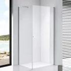 Stuxi Bari 80x70 aszimmetrikus nyílóajtós zuhanykabin 6 mm vízlepergető biztonsági üveggel, króm