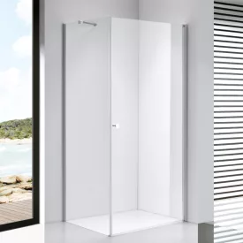   Stuxi Bari 80x70 aszimmetrikus nyílóajtós zuhanykabin 6 mm vízlepergető biztonsági üveggel, króm