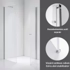 Stuxi Bari 80x70 aszimmetrikus nyílóajtós zuhanykabin 6 mm vízlepergető biztonsági üveggel, króm