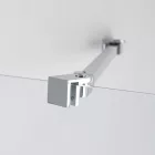Stuxi Bari 80x70 aszimmetrikus nyílóajtós zuhanykabin 6 mm vízlepergető biztonsági üveggel, króm