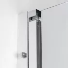 Stuxi Bari 80x70 aszimmetrikus nyílóajtós zuhanykabin 6 mm vízlepergető biztonsági üveggel, króm