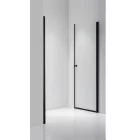 Stuxi Bari Big Black 140 cm széles kétszárnyú nyíló zuhanyajtó, 6 mm vízlepergető üveggel, matt fekete profillal, 195 cm magas