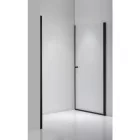 Stuxi Bari Big Black 180 cm széles aszimmetrikus kétszárnyú nyíló zuhanyajtó (80+100 cm), 6 mm vízlepergető üveggel, matt fekete profillal, 195 cm magas