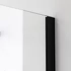 Stuxi Bari Fix Black 140 cm (70+70) széles nyíló zuhanyajtó fix fallal, 6 mm vízlepergető üveggel, matt fekete profillal, 195 cm magas