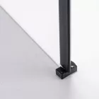 Stuxi Bari Black 70x80 aszimmetrikus nyílóajtós zuhanykabin 6 mm vízlepergető biztonsági üveggel, matt fekete