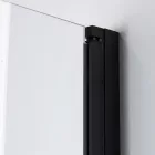Stuxi Bari Black 70x80 aszimmetrikus nyílóajtós zuhanykabin 6 mm vízlepergető biztonsági üveggel, matt fekete