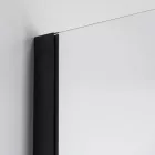 Stuxi Bari Black 70x80 aszimmetrikus nyílóajtós zuhanykabin 6 mm vízlepergető biztonsági üveggel, matt fekete