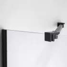 Stuxi Bari Black 70x80 aszimmetrikus nyílóajtós zuhanykabin 6 mm vízlepergető biztonsági üveggel, matt fekete