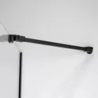 Stuxi Bari Black 70x80 aszimmetrikus nyílóajtós zuhanykabin 6 mm vízlepergető biztonsági üveggel, matt fekete