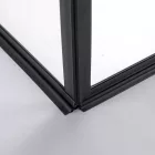 Stuxi Bari Duo Black 70x80 aszimmetrikus 2 nyíló ajtós zuhanykabin 6 mm vízlepergető biztonsági üveggel, matt fekete