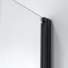 Stuxi Bari Duo Black 70x80 aszimmetrikus 2 nyíló ajtós zuhanykabin 6 mm vízlepergető biztonsági üveggel, matt fekete