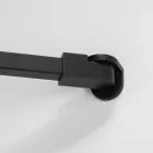 Stuxi Bari Black 80x70 aszimmetrikus nyílóajtós zuhanykabin 6 mm vízlepergető biztonsági üveggel, matt fekete