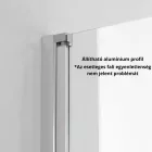 Stuxi Roma 80x100 aszimmetrikus kétszárnyú nyílóajtós zuhanykabin 6 mm vízlepergető biztonsági üveggel, króm