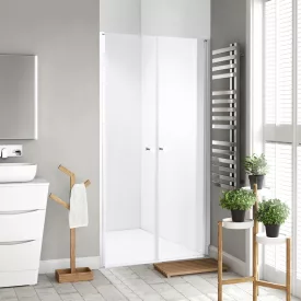   Stuxi Roma 70 cm széles kétszárnyú nyíló zuhanyajtó, 6 mm vízlepergető üveggel, króm profillal, 195 cm magas