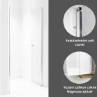 Stuxi Roma 70 cm széles kétszárnyú nyíló zuhanyajtó, 6 mm vízlepergető üveggel, króm profillal, 195 cm magas