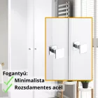 Stuxi Roma 70 cm széles kétszárnyú nyíló zuhanyajtó, 6 mm vízlepergető üveggel, króm profillal, 195 cm magas