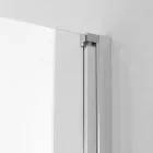 Stuxi Roma 70 cm széles kétszárnyú nyíló zuhanyajtó, 6 mm vízlepergető üveggel, króm profillal, 195 cm magas