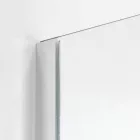 Stuxi Roma 70 cm széles kétszárnyú nyíló zuhanyajtó, 6 mm vízlepergető üveggel, króm profillal, 195 cm magas
