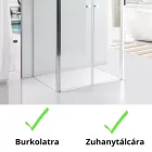 Stuxi Roma 80x110 falsíkra szerelhető 3 oldalú kétszárnyú nyílóajtós zuhanykabin 6 mm vízlepergető biztonsági üveggel, króm elemekkel, 195 cm magas