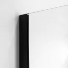 Stuxi Roma Black 80x80 falsíkra szerelhető 3 oldalú kétszárnyú nyílóajtós zuhanykabin 6 mm vízlepergető biztonsági üveggel, matt fekete elemekkel, 195 cm magas