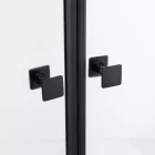 Stuxi Roma Black 80x120 falsíkra szerelhető 3 oldalú kétszárnyú nyílóajtós zuhanykabin 6 mm vízlepergető biztonsági üveggel, matt fekete elemekkel, 195 cm magas