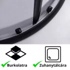 Stuxi Nizza Black 80x80 cm íves két tolóajtós zuhanykabin 6 mm vízlepergető biztonsági üveggel, fekete elemekkel, 190 cm magas