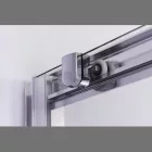 Stuxi Nizza 100x90 cm aszimmetrikus két tolóajtós zuhanykabin 6 mm vízlepergető biztonsági üveggel, króm elemekkel, 190 cm magas