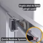 Stuxi Nizza 100x80 cm aszimmetrikus két tolóajtós zuhanykabin 6 mm vízlepergető biztonsági üveggel, króm elemekkel, 190 cm magas