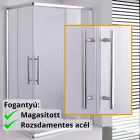 Stuxi Nizza 120x80 cm aszimmetrikus két tolóajtós zuhanykabin 6 mm vízlepergető biztonsági üveggel, króm elemekkel, 190 cm magas