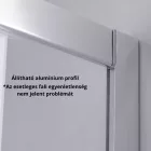 Stuxi Nizza 100x90 cm aszimmetrikus két tolóajtós zuhanykabin 6 mm vízlepergető biztonsági üveggel, króm elemekkel, 190 cm magas