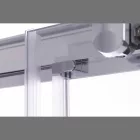 Stuxi Nizza 100x90 cm aszimmetrikus két tolóajtós zuhanykabin 6 mm vízlepergető biztonsági üveggel, króm elemekkel, 190 cm magas