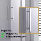 Stuxi Nizza 100x100 cm szögletes két tolóajtós zuhanykabin 6 mm vízlepergető biztonsági üveggel, króm elemekkel, 190 cm magas