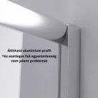Stuxi Nizza 100x100 cm szögletes két tolóajtós zuhanykabin 6 mm vízlepergető biztonsági üveggel, króm elemekkel, 190 cm magas