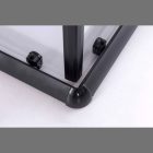 Stuxi Nizza Black 100x80 cm aszimmetrikus két tolóajtós zuhanykabin 6 mm vízlepergető biztonsági üveggel, fekete elemekkel, 190 cm magas, zuhanytálcával és szifonnal