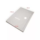 Stuxi Nizza Black 100x80 cm aszimmetrikus két tolóajtós zuhanykabin 6 mm vízlepergető biztonsági üveggel, fekete elemekkel, 190 cm magas, zuhanytálcával és szifonnal