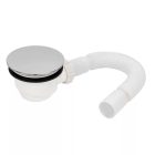 Stuxi Nizza Black 100x80 cm aszimmetrikus két tolóajtós zuhanykabin 6 mm vízlepergető biztonsági üveggel, fekete elemekkel, 190 cm magas, zuhanytálcával és szifonnal