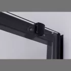 Stuxi Nizza Black120x90 cm aszimmetrikus két tolóajtós zuhanykabin 6 mm vízlepergető biztonsági üveggel, fekete elemekkel, 190 cm magas, zuhanytálcával, szifonnal