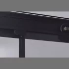 Stuxi Nizza Black120x90 cm aszimmetrikus két tolóajtós zuhanykabin 6 mm vízlepergető biztonsági üveggel, fekete elemekkel, 190 cm magas, zuhanytálcával, szifonnal