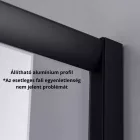 Stuxi Nizza Black 70x70 cm szögletes két tolóajtós zuhanykabin 6 mm vízlepergető biztonsági üveggel, fekete elemekkel, 190 cm magas