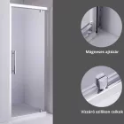 Stuxi Torino 110 cm széles nyílóajtós zuhanyajtó 6 mm vastag vízlepergető biztonsági üveggel, króm elemekkel, 200 cm magas